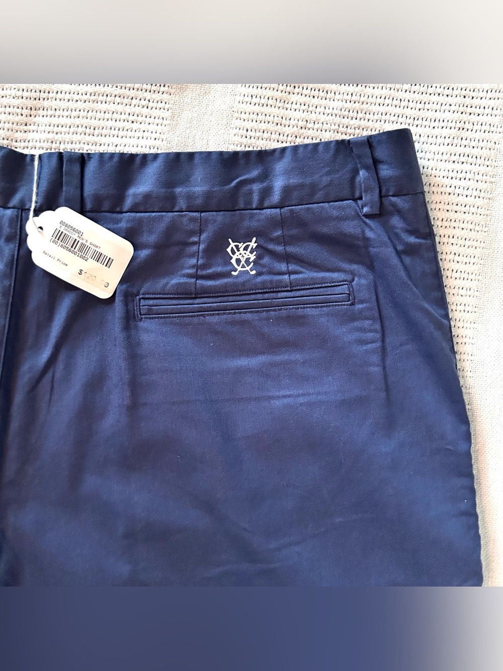 New B. Draddy BDC Navy Blue Golf Chino Shorts Men 40 Congressional Country Club